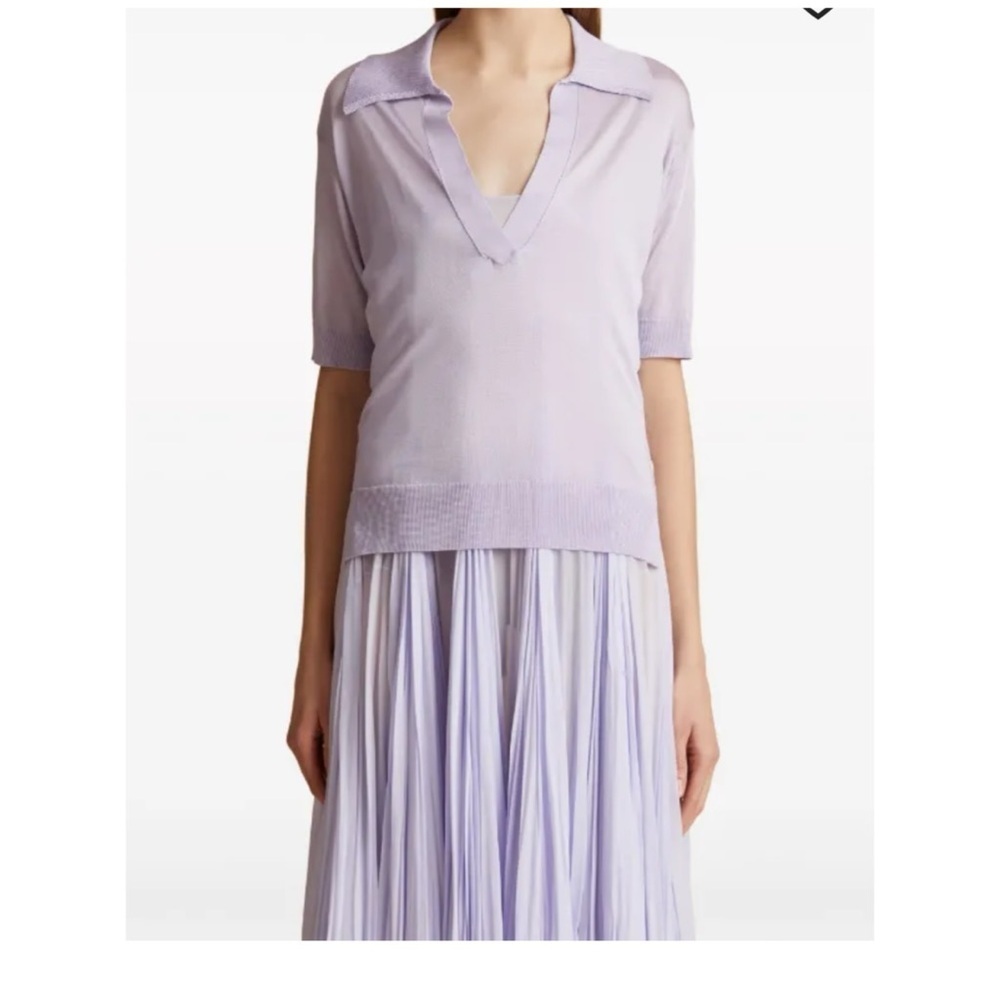 KHAITE
The Julita V-neck polo top